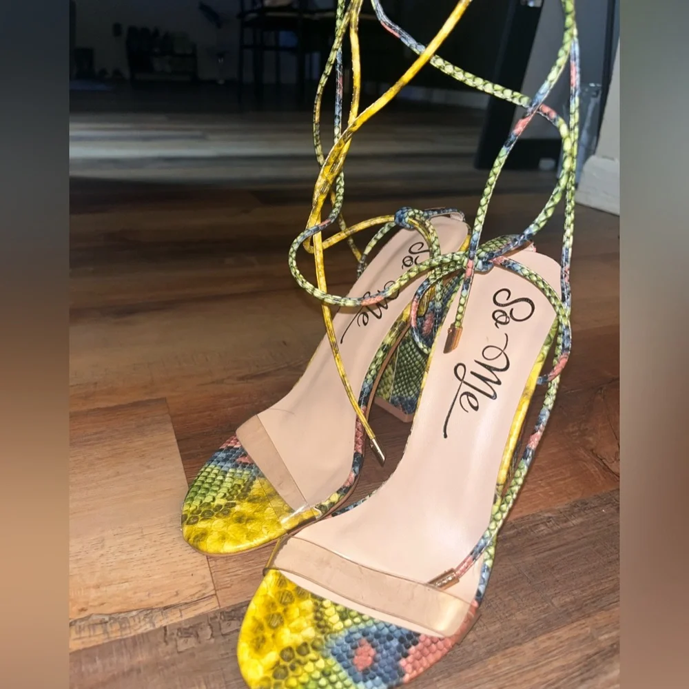 Snakeskin Heels - Picture 2 of 4